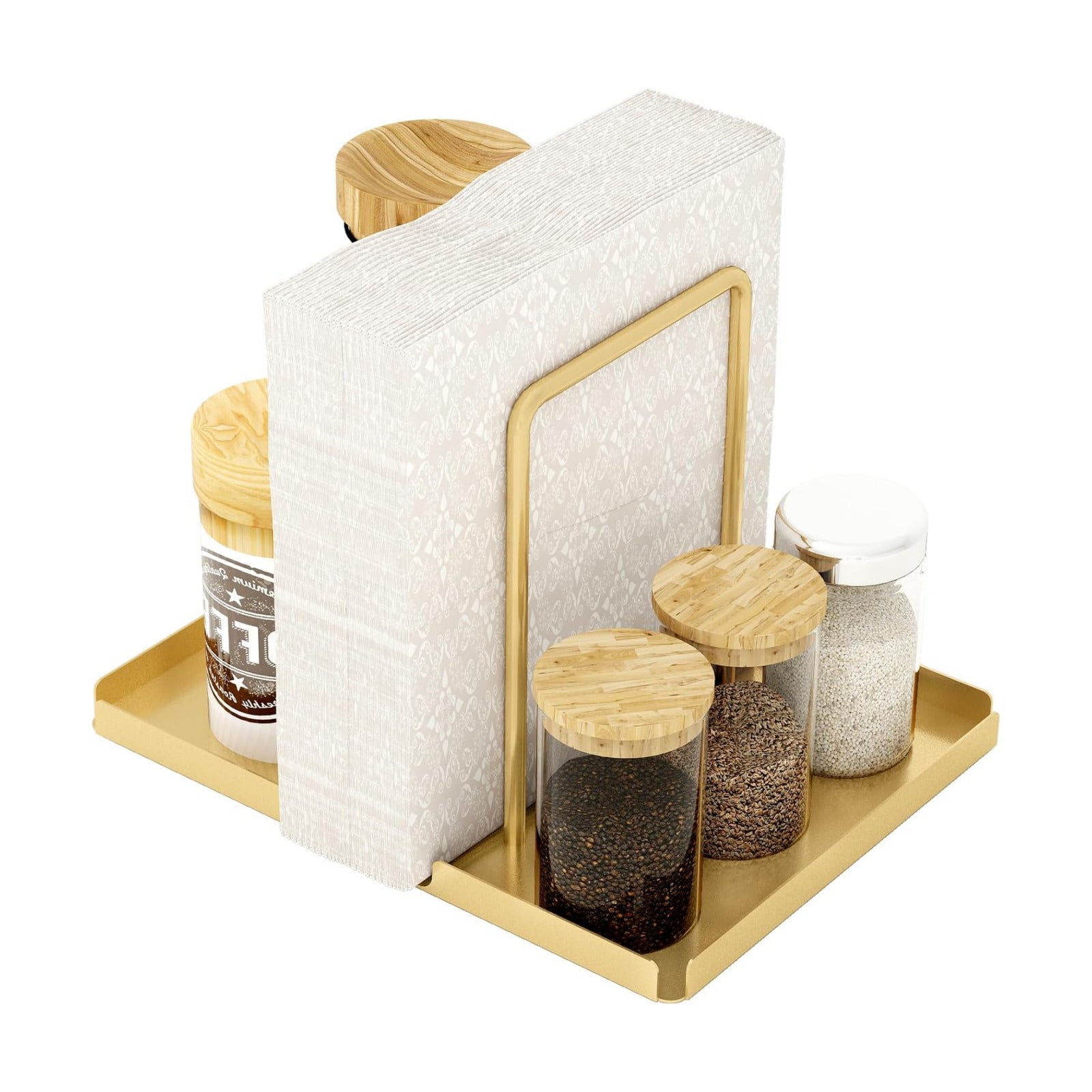 Metal Napkin Holder / Gold