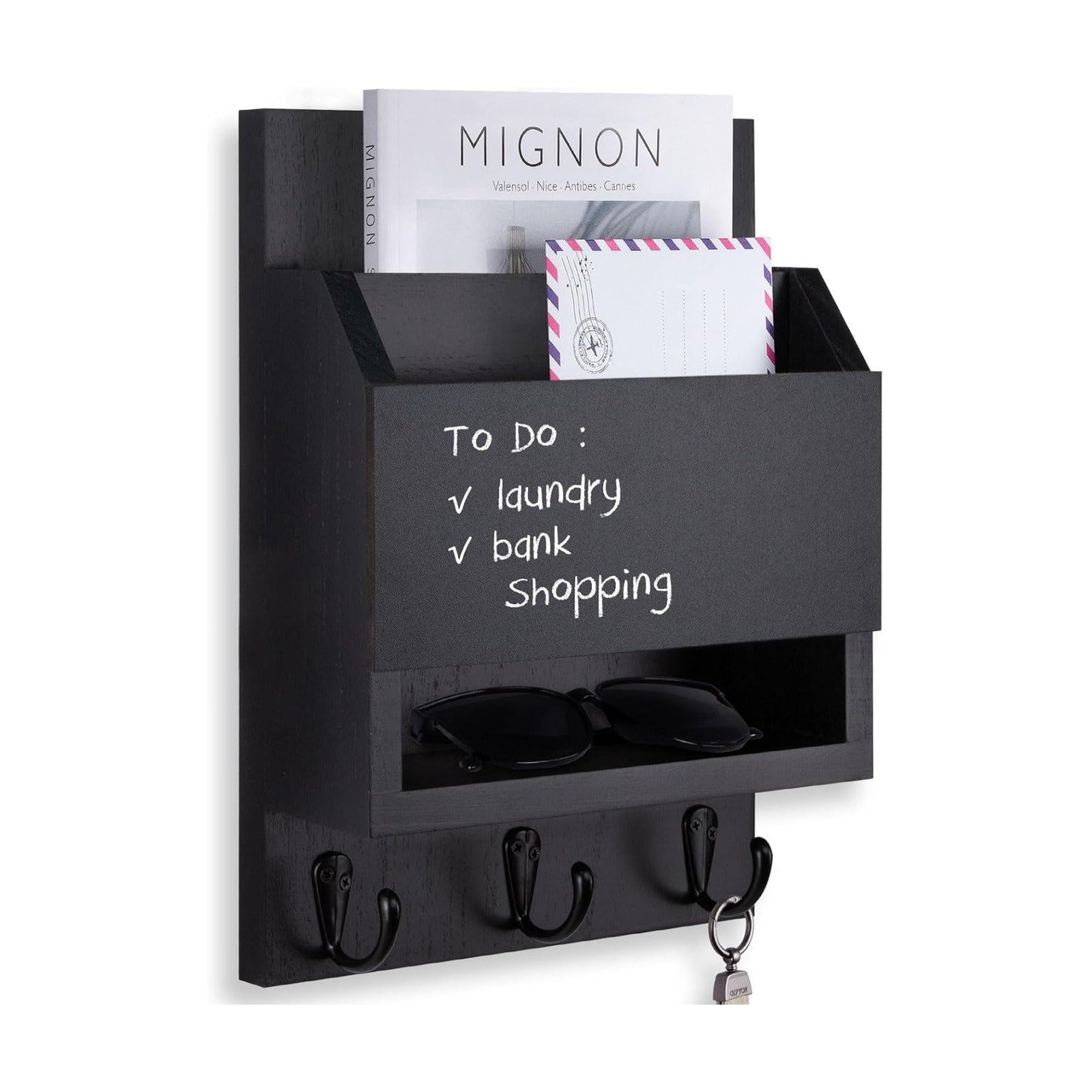 Key Holder / Key and Mail Holder / Black
