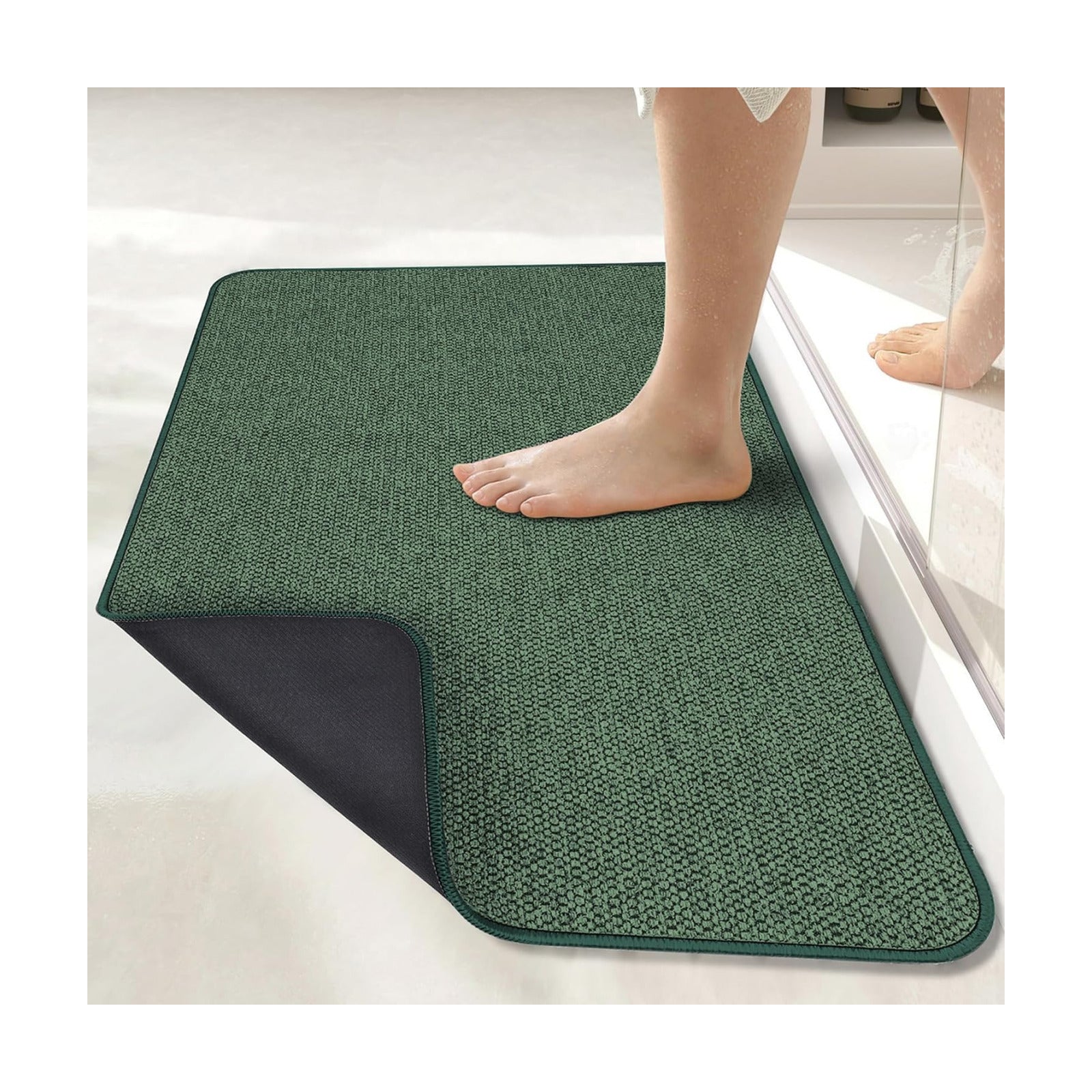 Bath Mat,Ultra Thin Bathroom Runner Rugs,Large Bath Mats for Bathroom,Quick Dry,Non-Slip,Machine Washable,Low Pile,Bath