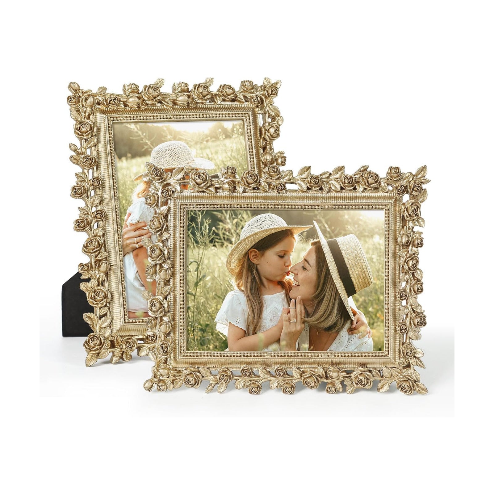 Stand and Real Glass / 4 x 6 / Gold / Set of 2