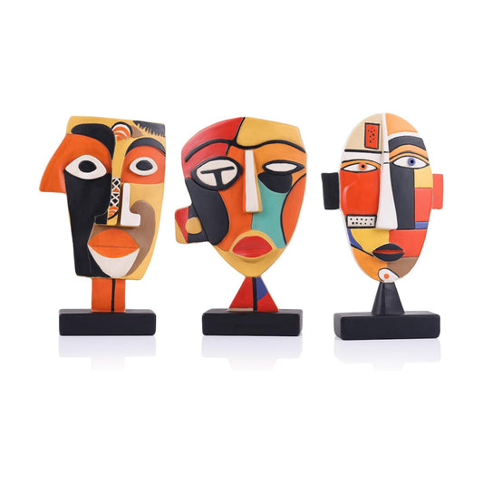 Handcrafted African Art Tribal Figurines Weird Art Decor / Large / Set of 3