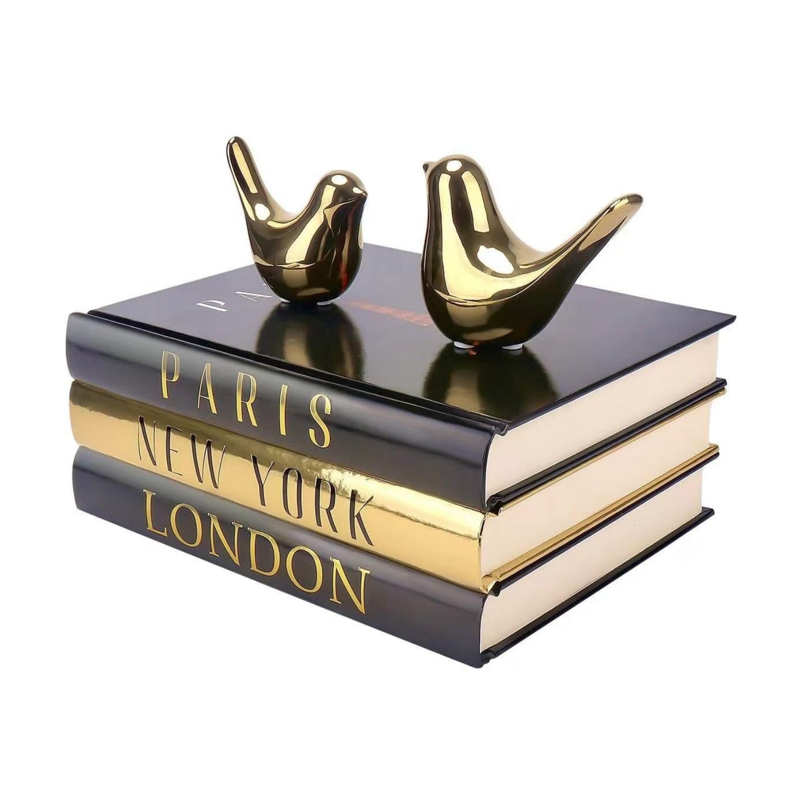 Modern Style Coffee Table Book Decor / Gold