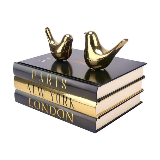 Modern Style Coffee Table Book Decor / Gold