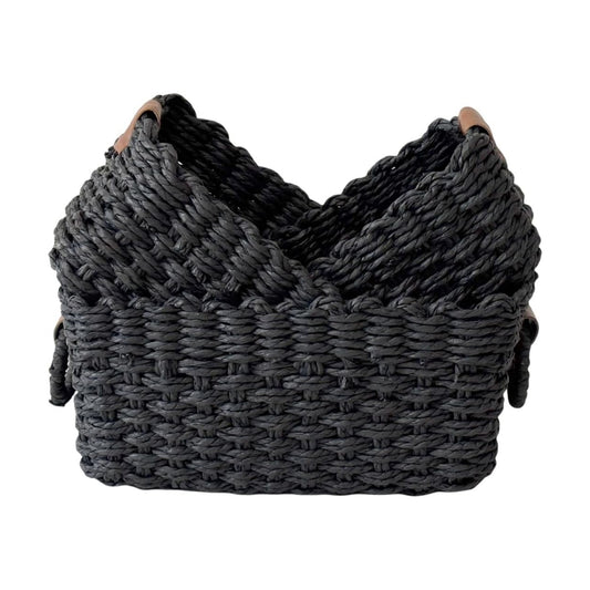 woven Little basket / Black