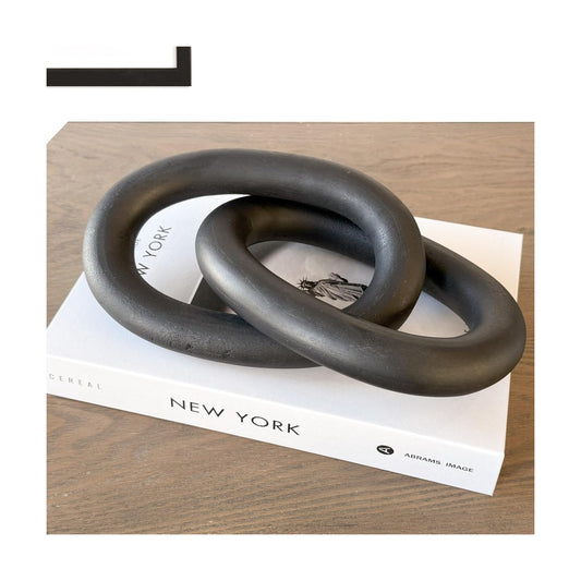 Wood Chain Link Decor / Black