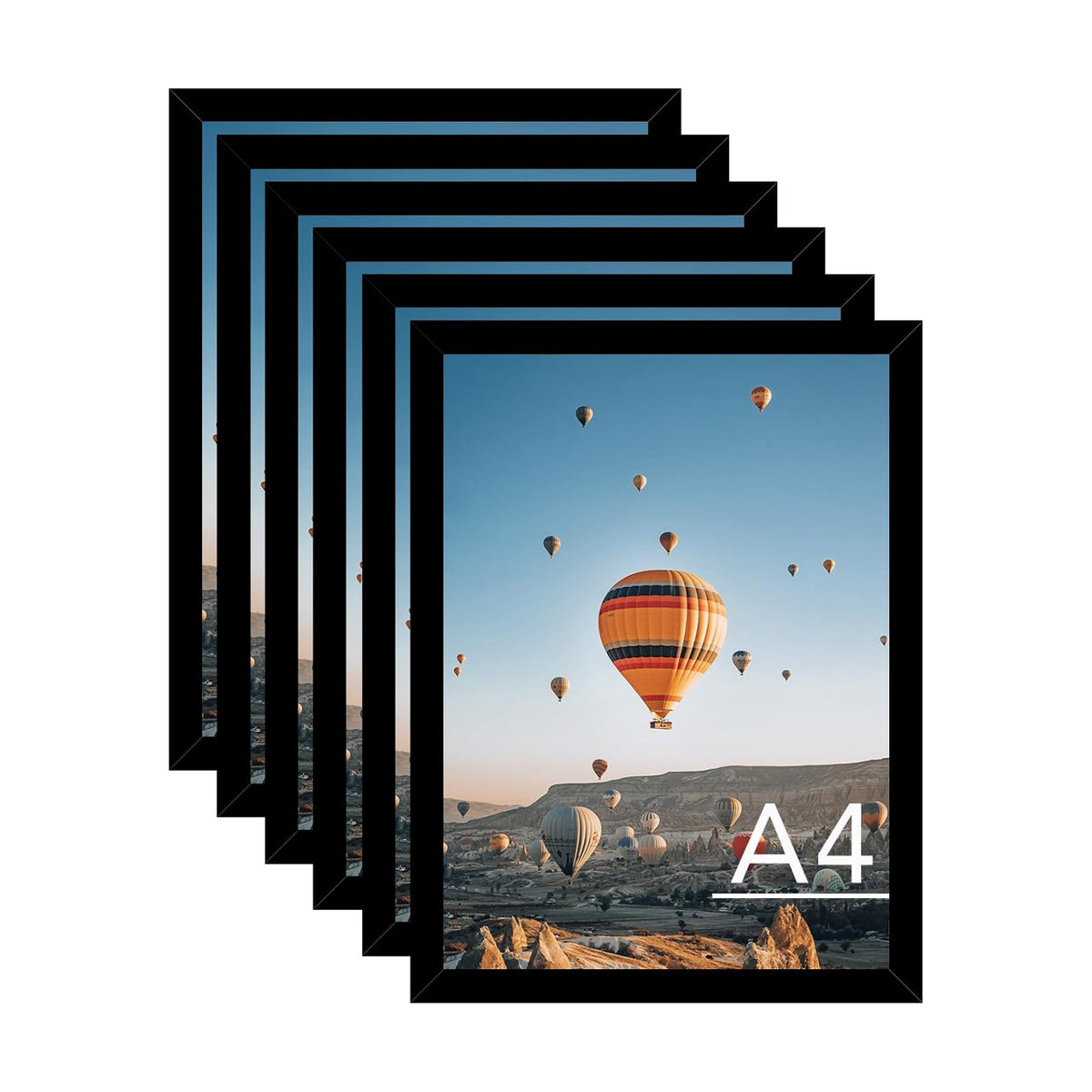 JCJMY 8.3x11.7 A4 Picture Frame Set of 6 for Wall Hanging or Tabletop Horizontally or Vertically, A4 Frame 8.3 x 11.7