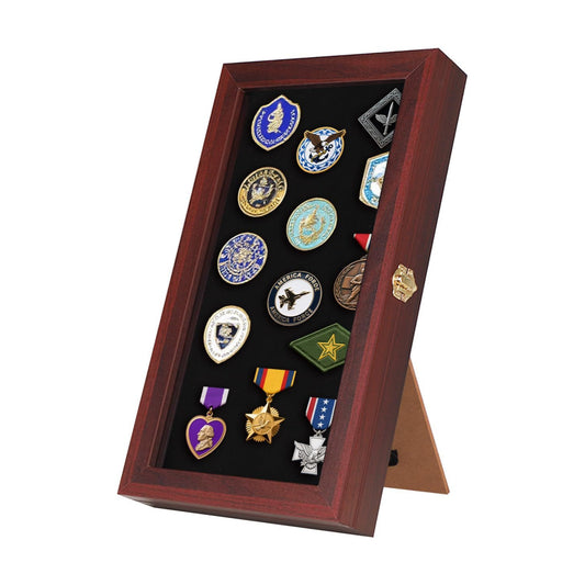 VERANI Pin Display Case Badge Display Frame Oversized Black for Beach Tags | Flexible layout arrangement,Premium real