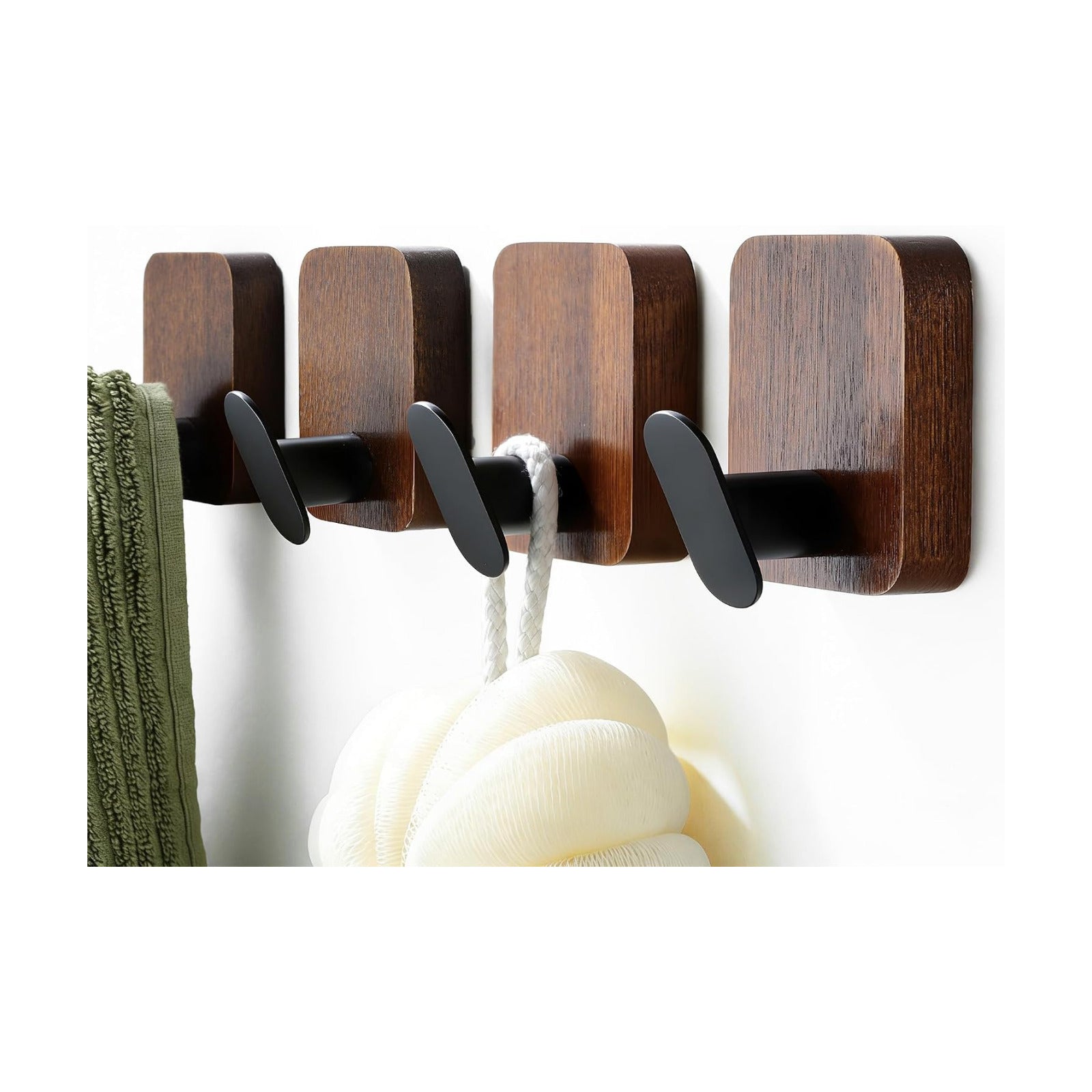 Wooden Wall Hooks / Wood / Set of 4