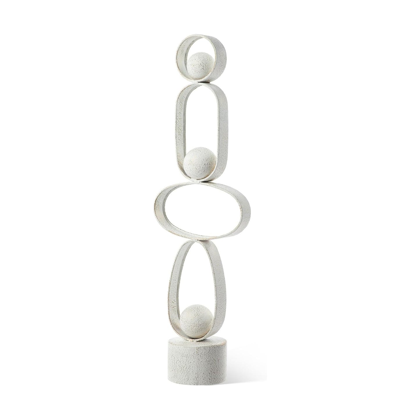 Accent Figurine / Metal Table Centerpieces / White