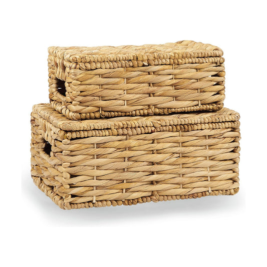 Woven Basket / Wicker Baskets / Natural / Set of 2