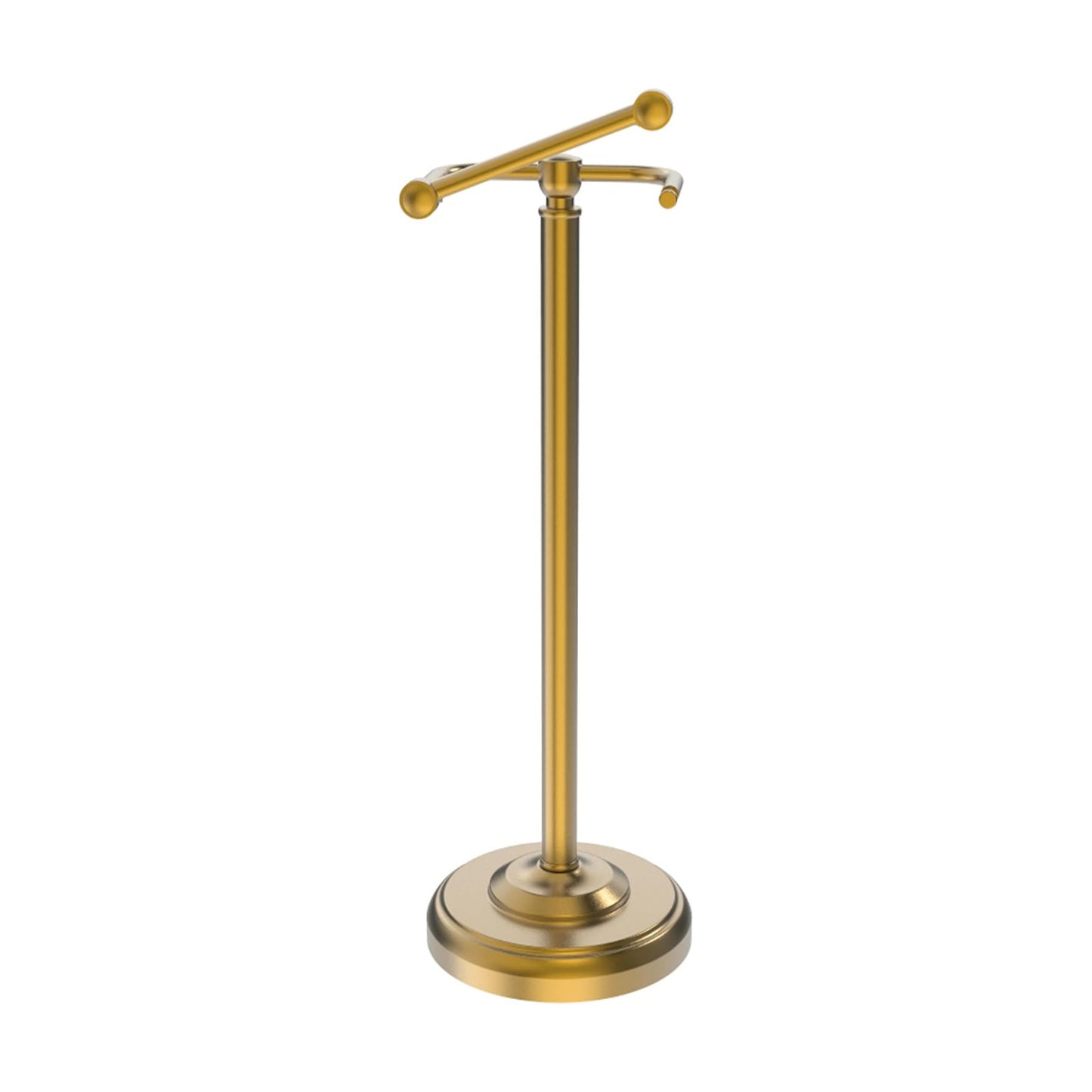 Gold Toilet Paper Holder Stand Stainless Steel & Weighted Base | Brushed Finish Post Pivoting Design Easy to Change
