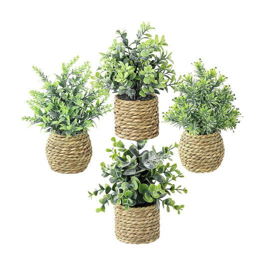 Artificial Plants / Seagrass Handwoven Planters / 9 Inch