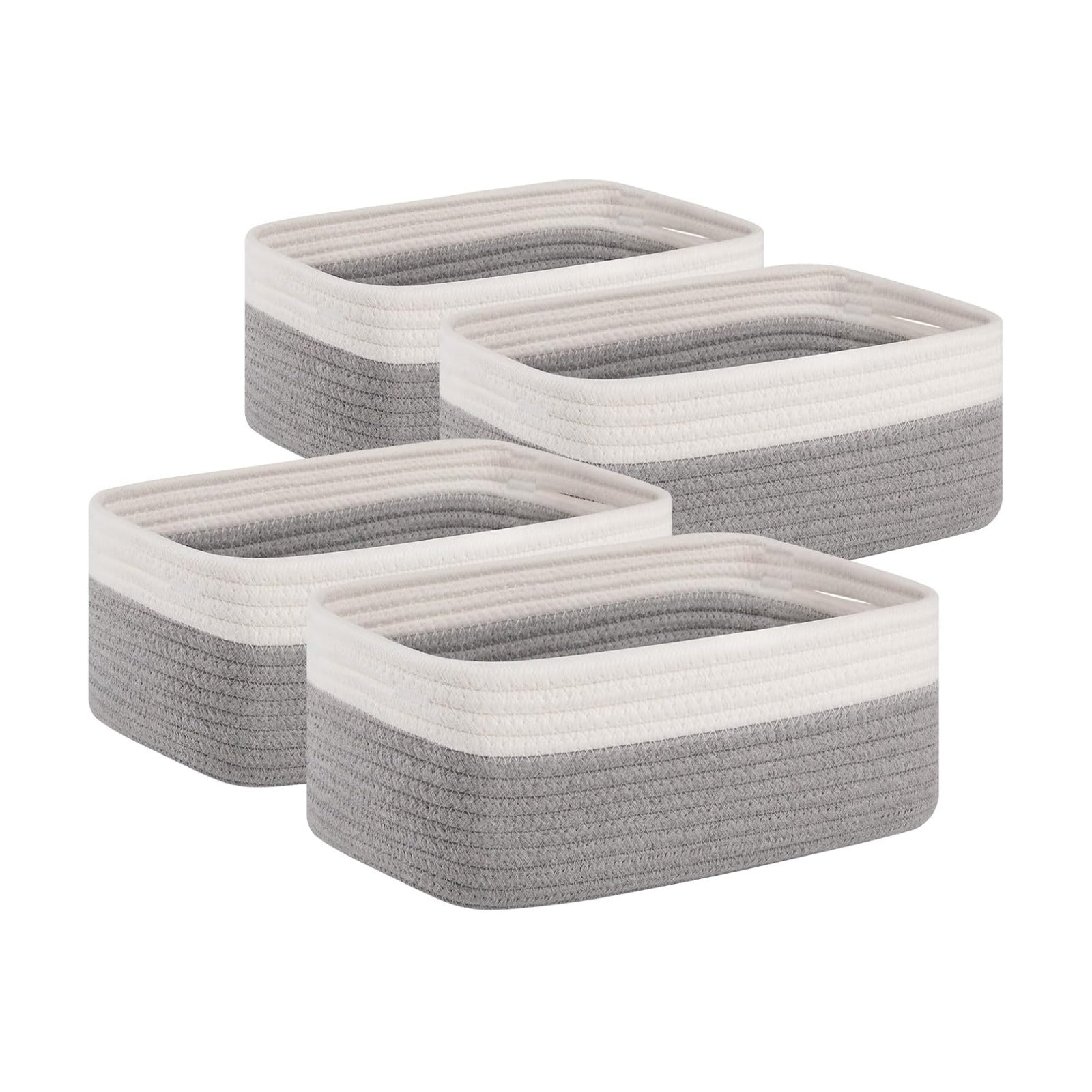 Small Bins / Organizer Baskets / Grey/white / 11.8"*7.8"*4.7 / Set of 4