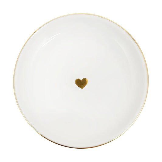 Jewelry Dish Tray / Gold Heart