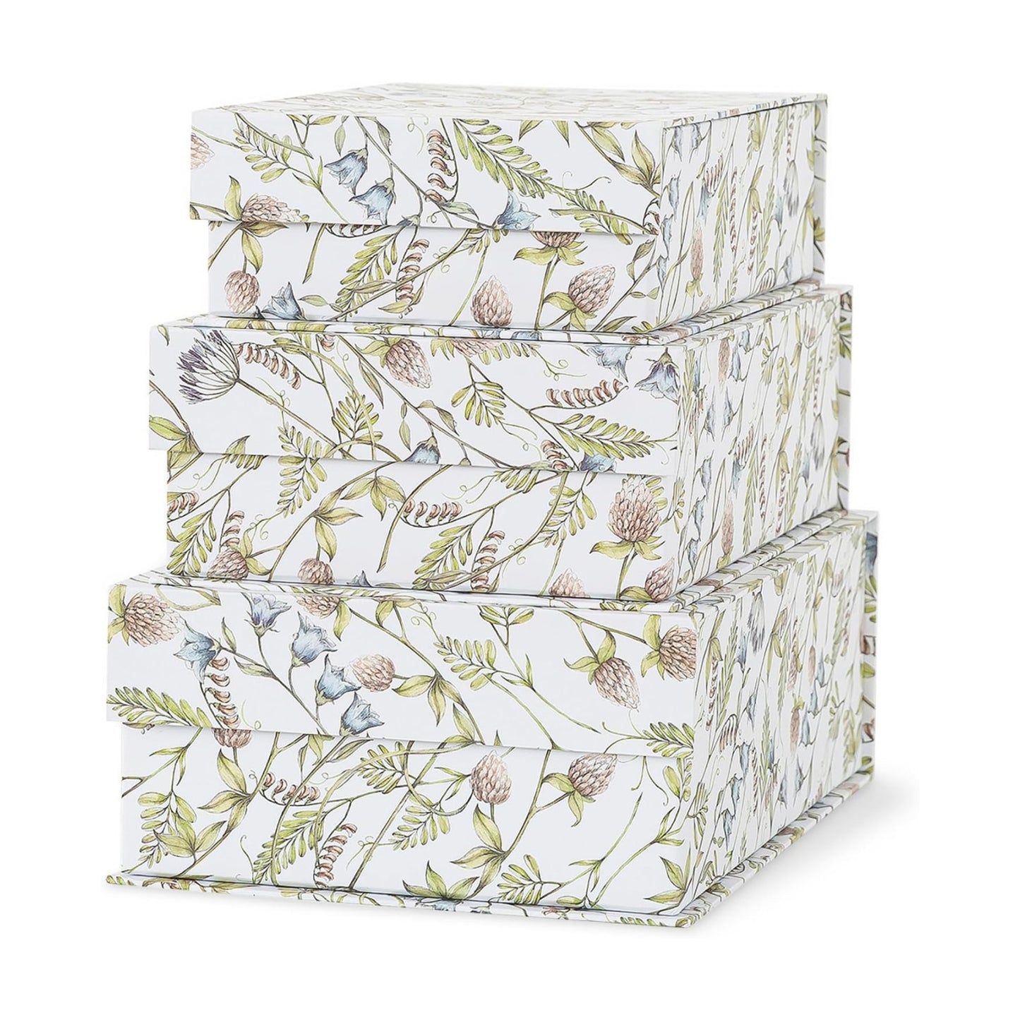 Floral Pattern Keepsake Boxes / Wild Garden / Set of 3