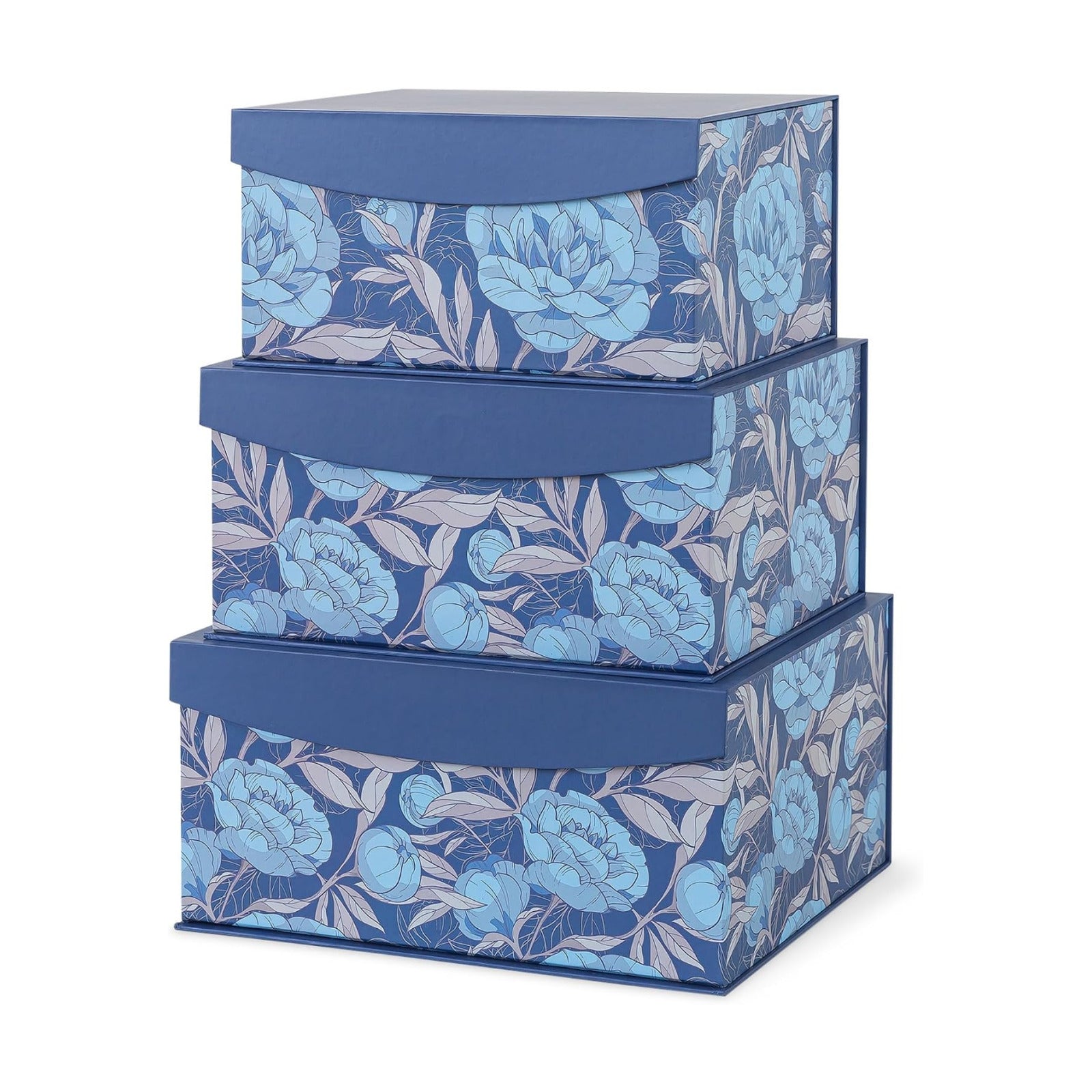 Memory Keepsake Boxes / Manor Blue / Set of 3