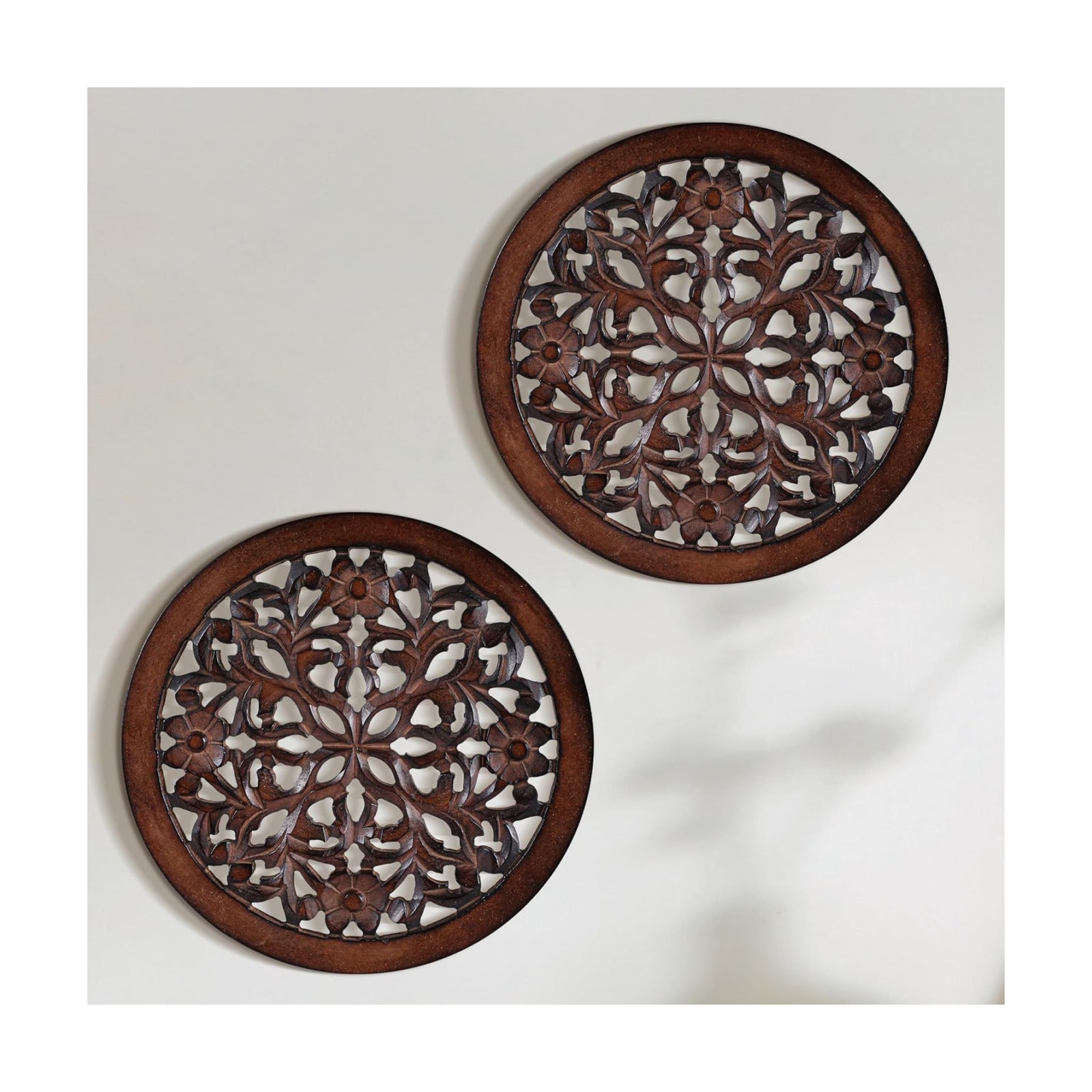 Decorative Wood Panels / Natural Burnt / 12 x 12 / Set of 2