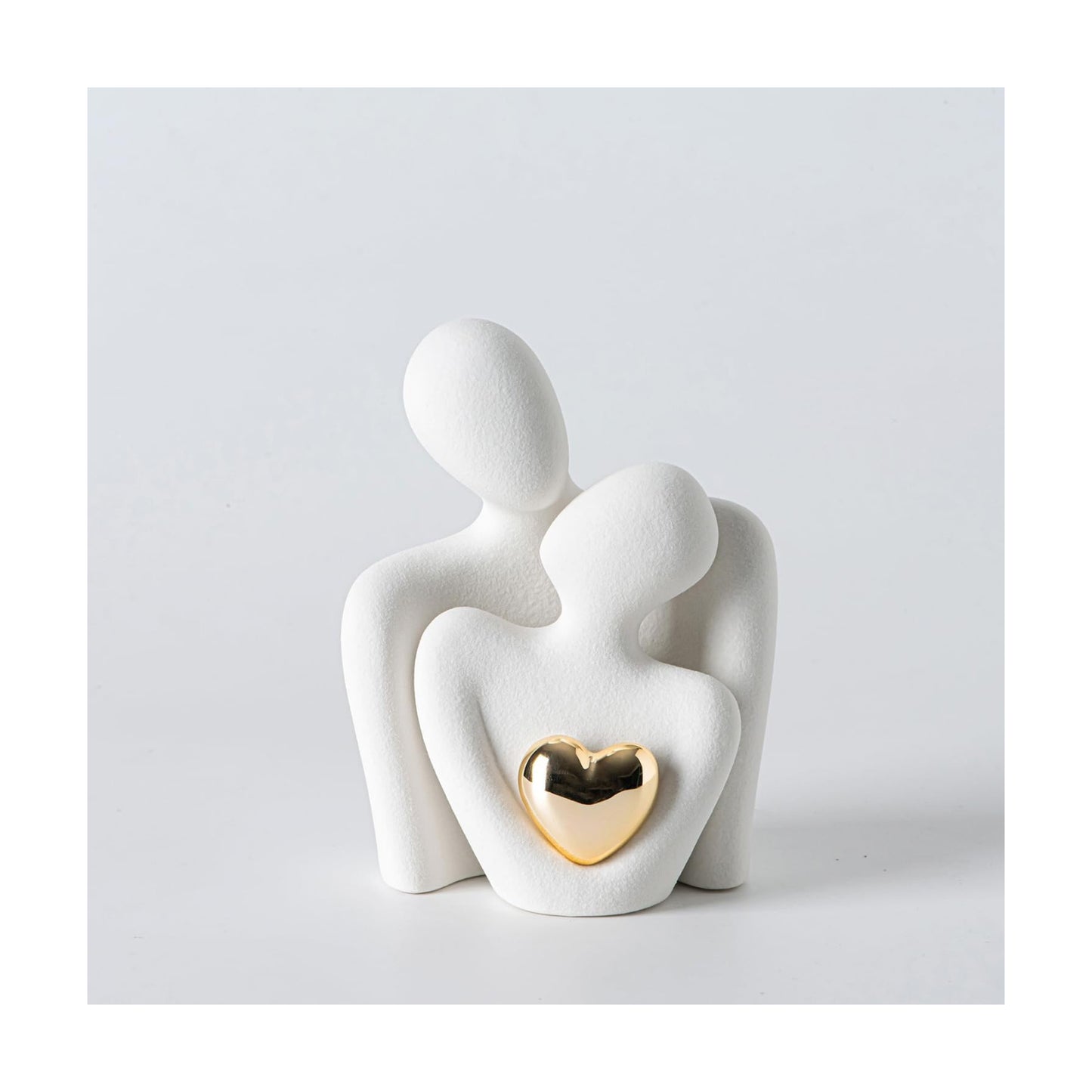 Hugging Couple Statue Ceramic Lover Figurine Home Decor is a Romantic Gift for Her / 4.7in