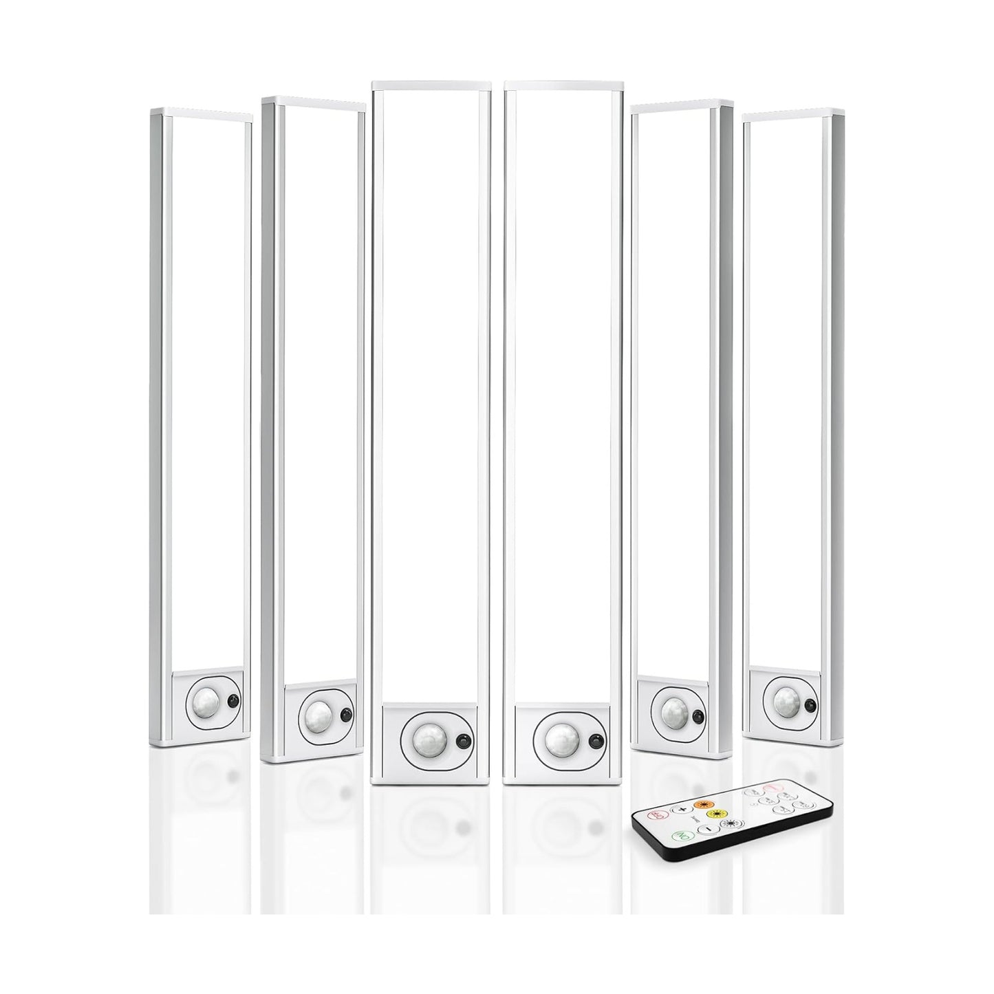 6Pack 12inch Under Cabinet Lighting, Rechargeable Motion Sensor Light Wireless Indoor, Dimmable 3 Color Temps Closet