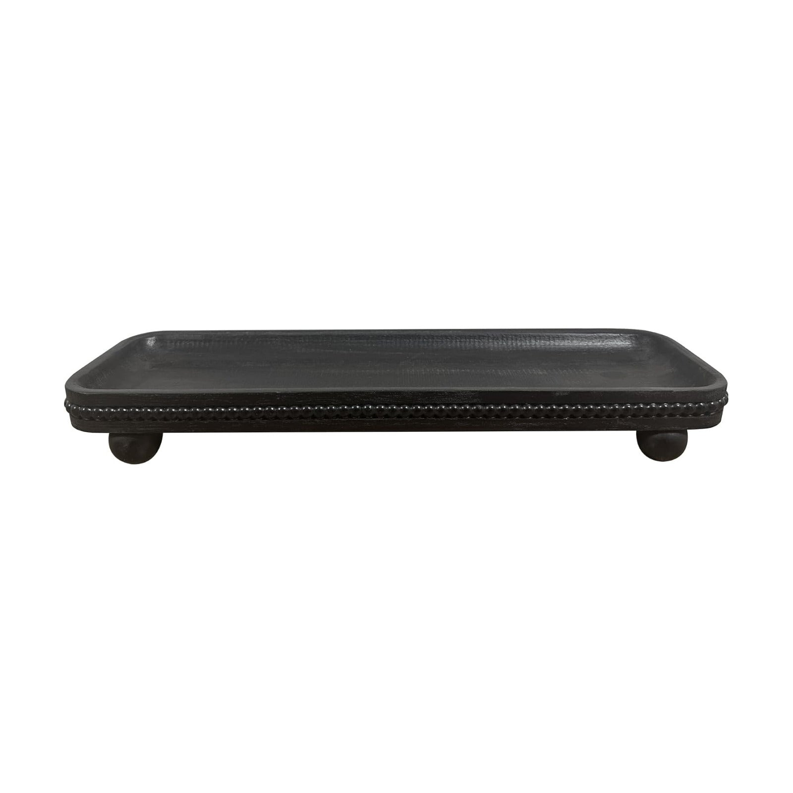 Oval Wooden Decorative Tray / Black