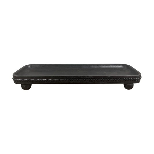 Oval Wooden Decorative Tray / Black