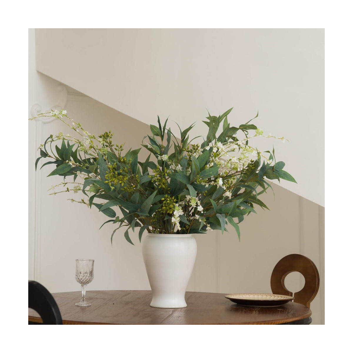 MISSPIN Artificial Flowers with Greenery Stems Faux Plants Indoor Branches for Tall Vase Ultra-Realistic, 9 Pcs Wedding Centerpieces, Home Decor & DIY Bouquets