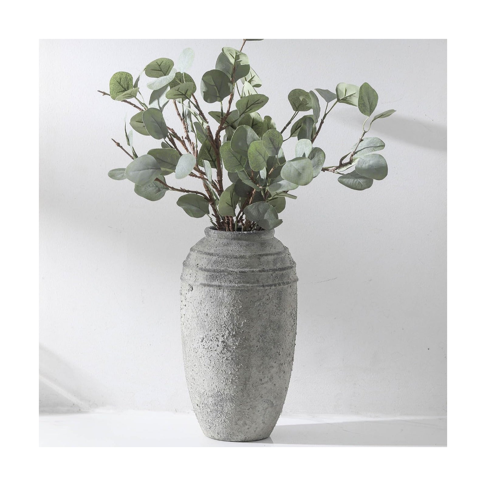 Large Ceramic Rustic Vase / 101-3-12.87in / 12.87 Inch