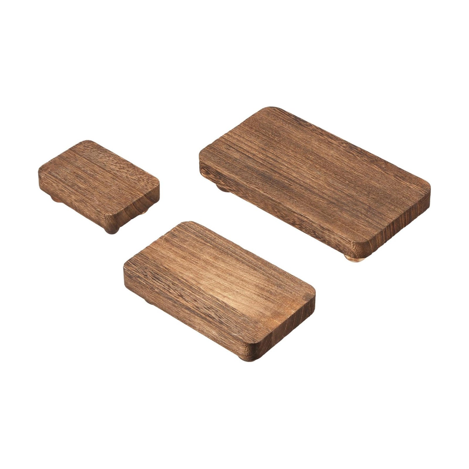 Square Wood Pedestal Stand / Set of 3