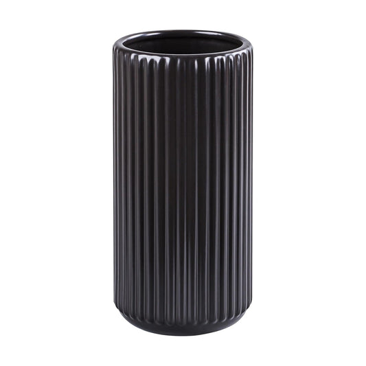 Black Ceramic Flower Vase for Pampas Grass / Ceramic Black / 8 Inch