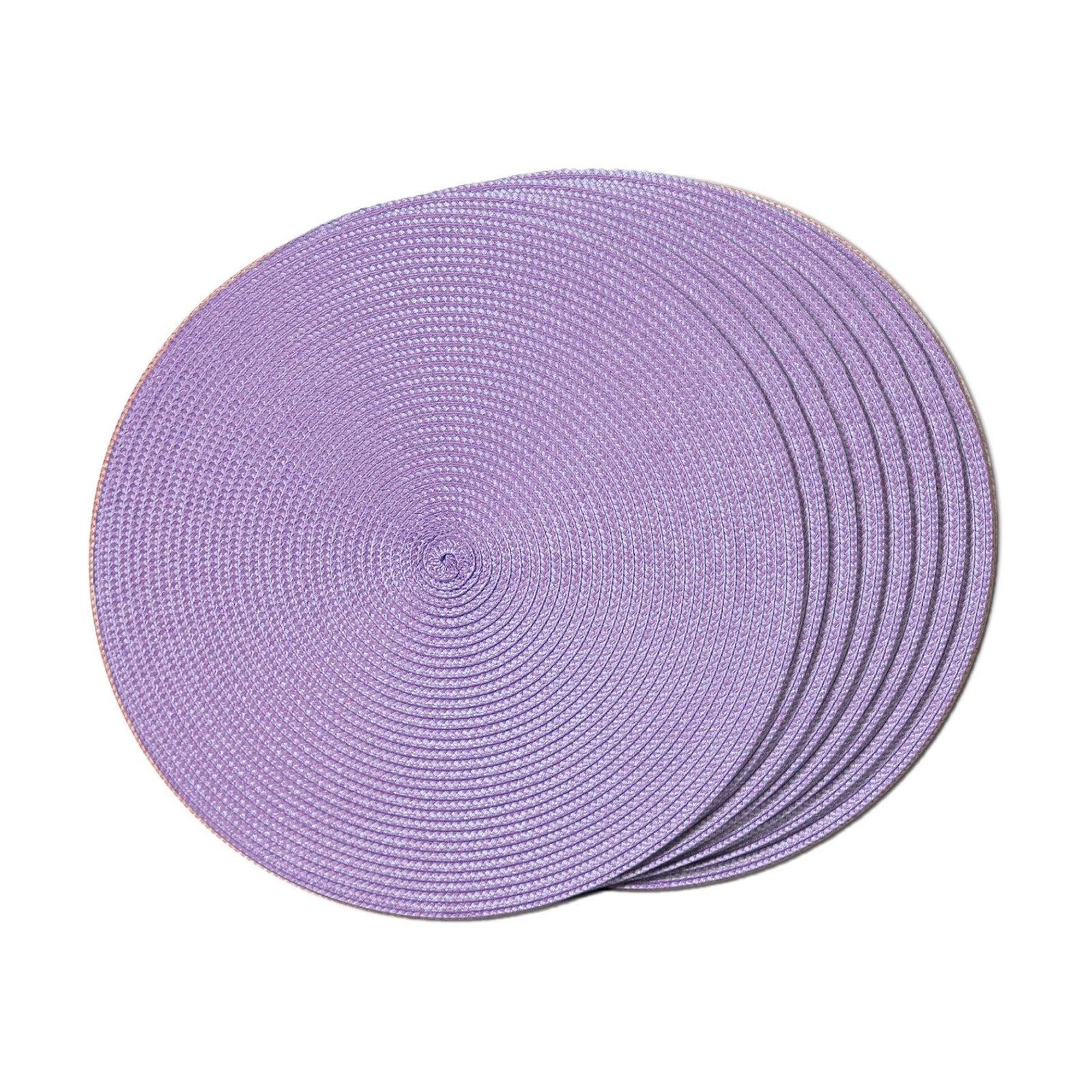 FunWheat Round Braided Placemats Set of 8 Table Mats for Dining Tables Woven Washable Non-Slip Place mats 15
