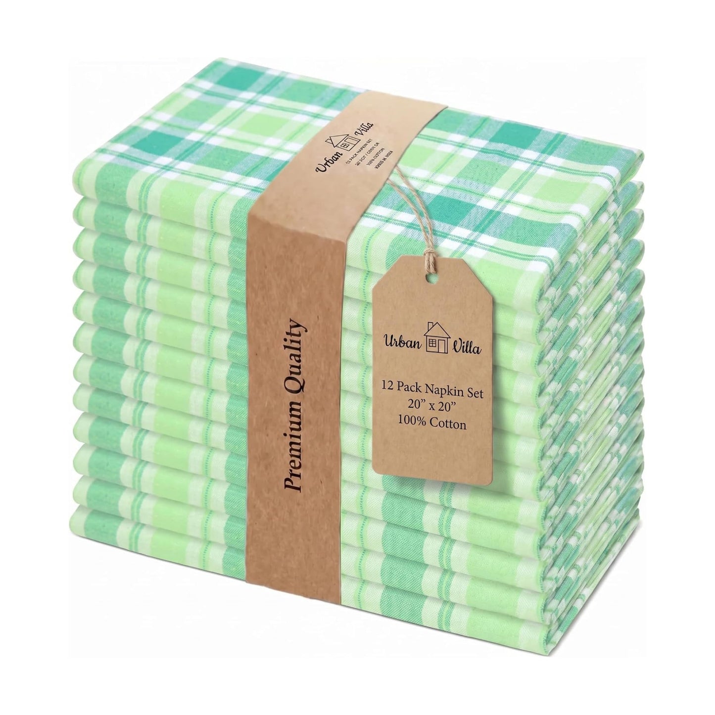 Urban Villa Cloth Napkins Cotton 20x20 (Set of 12) Stpat
