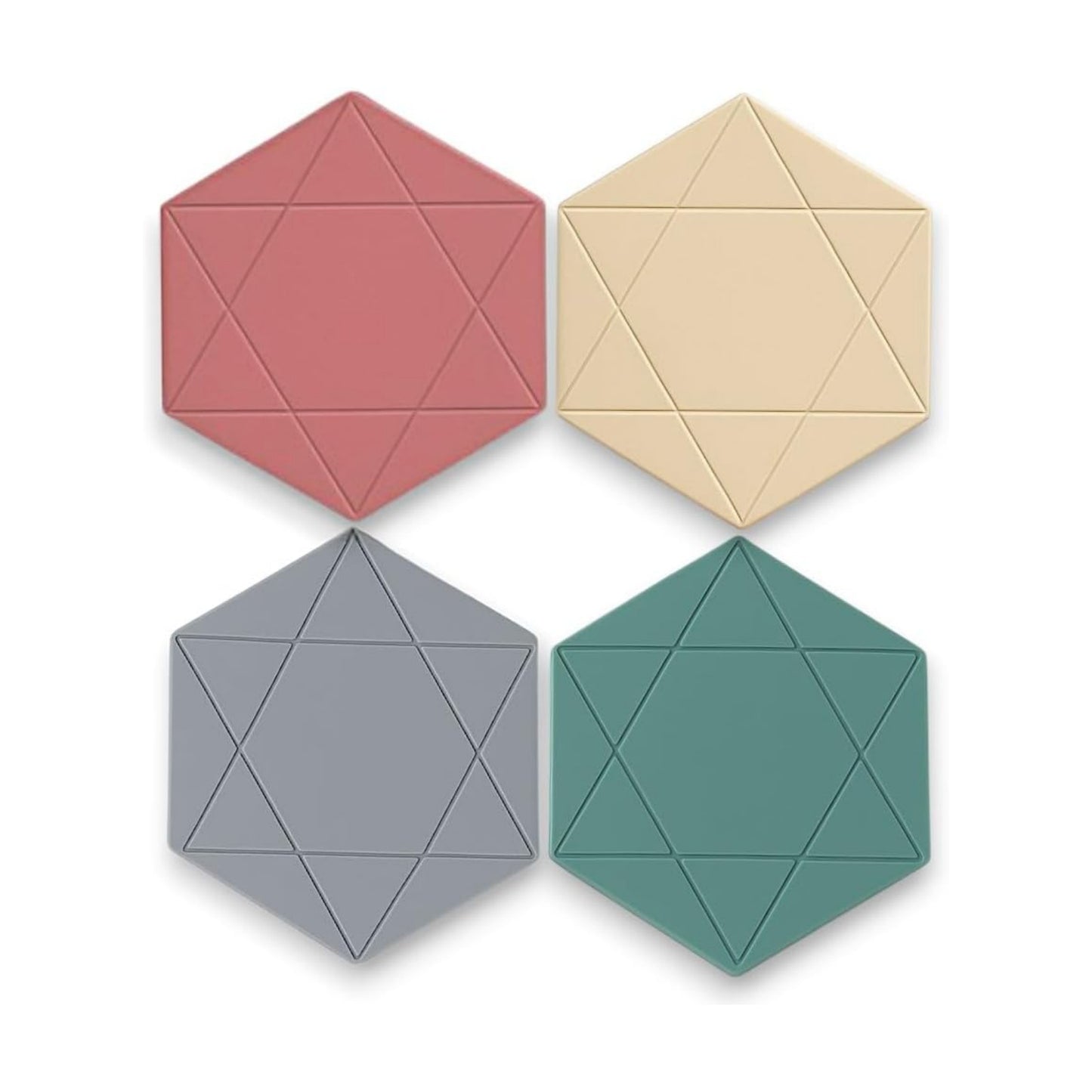 Silicone Hexagon Trivet Mats / Set of 4