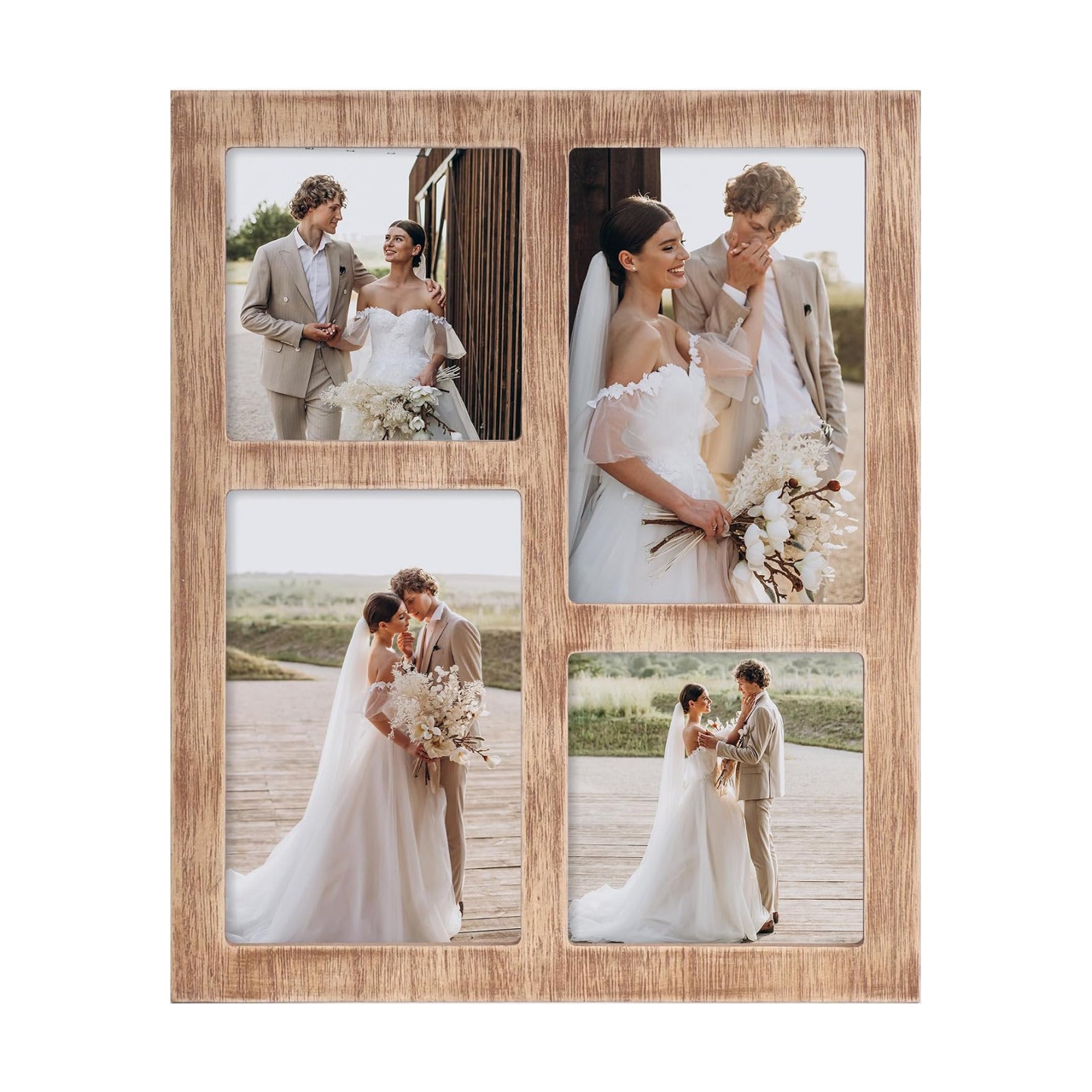 YESKAY Picture Frame Collage 4x6 and 4x4 Photos Display, 4x6 Multiple Photo Collage Frames with Tempered Glass, Family