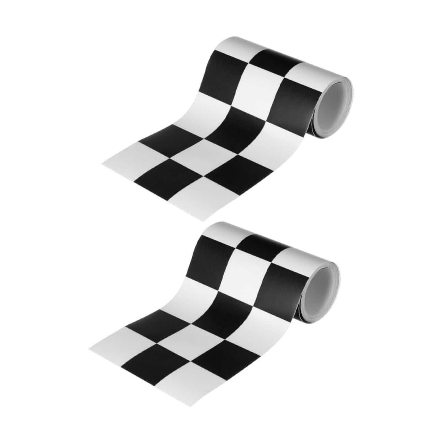 2 Rolls Checkered Peel and Stick Wallpaper Border White Checkered Wallpaper Self Adhesive / Black