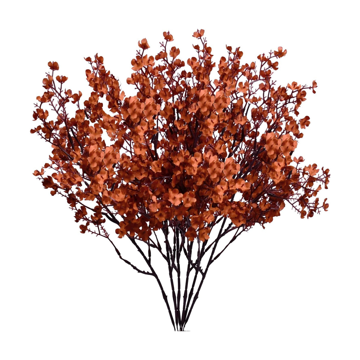 Mandy's 15 Bundles Artificial Burnt Orange Baby’s Breath Flowers