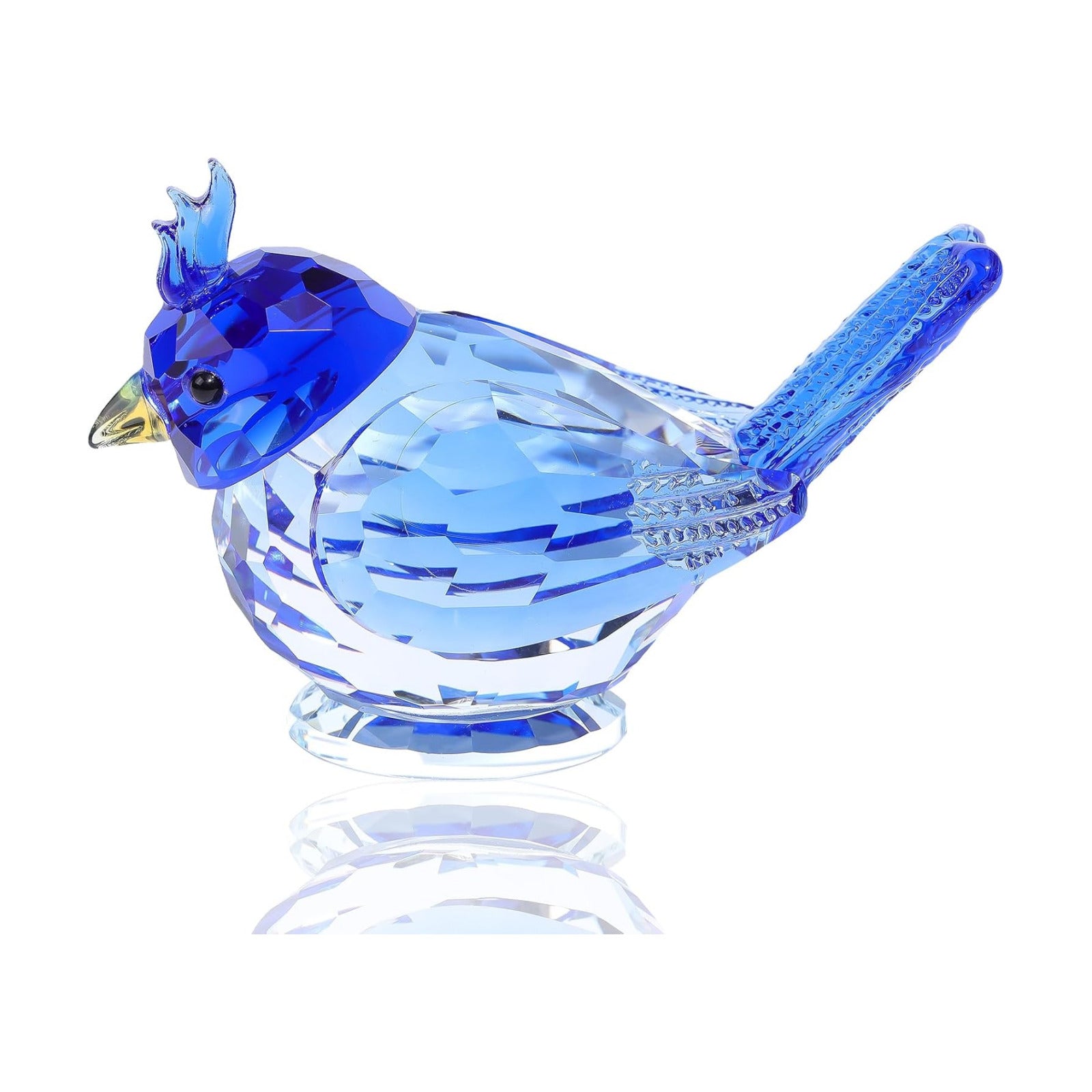 Crystal Bird Figurine Gifts for Women Men Art Glass Birds Collectible Statue Decorative / Blue