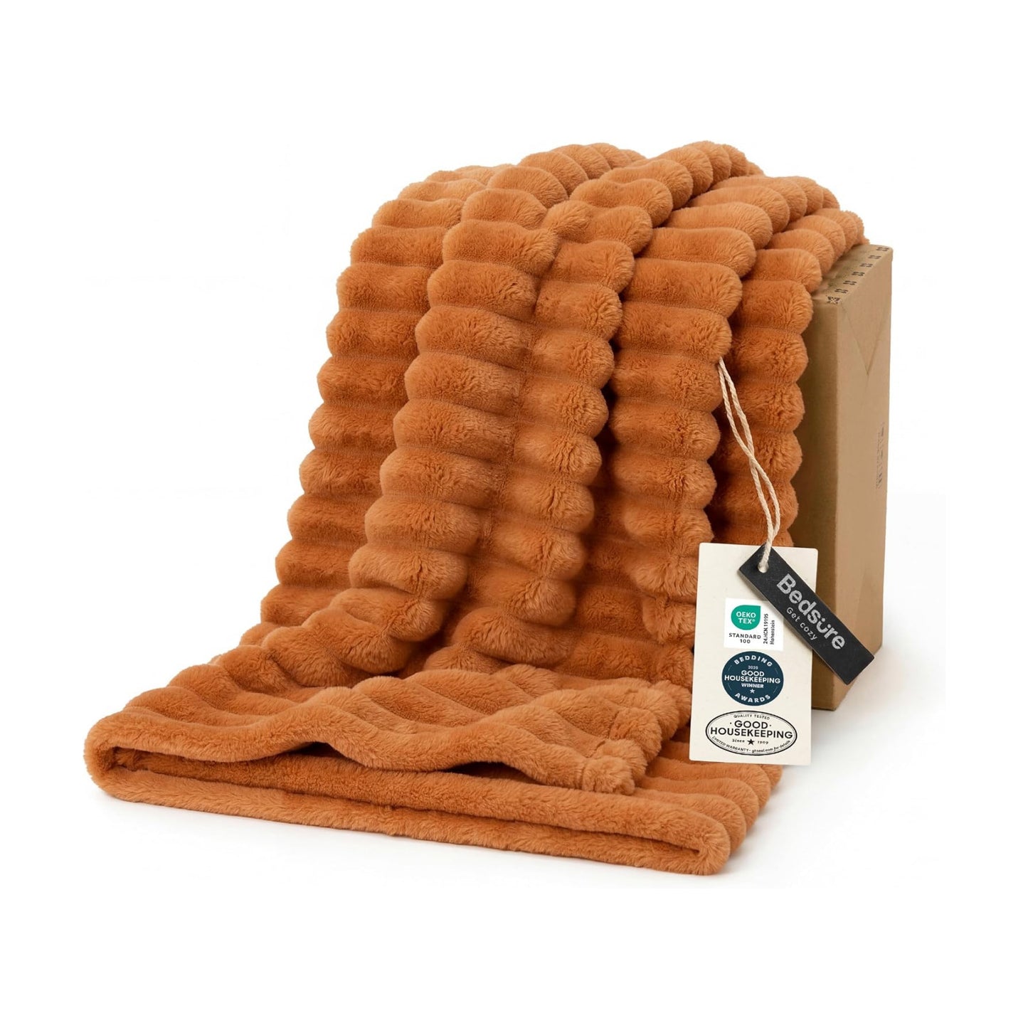 Bedsure Soft Twin XL Blanket for Bed Dorm Orange 66"x90"