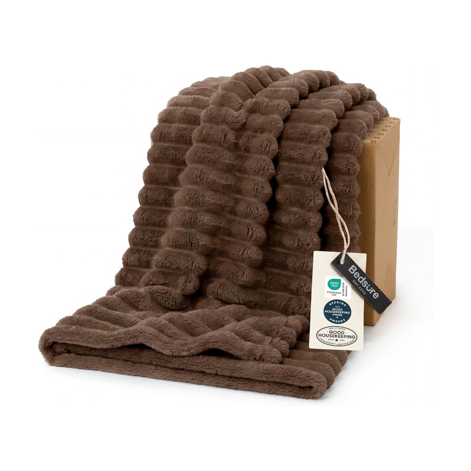 Bedsure Soft Twin XL Blanket for Bed Dorm Brown 66"x90"