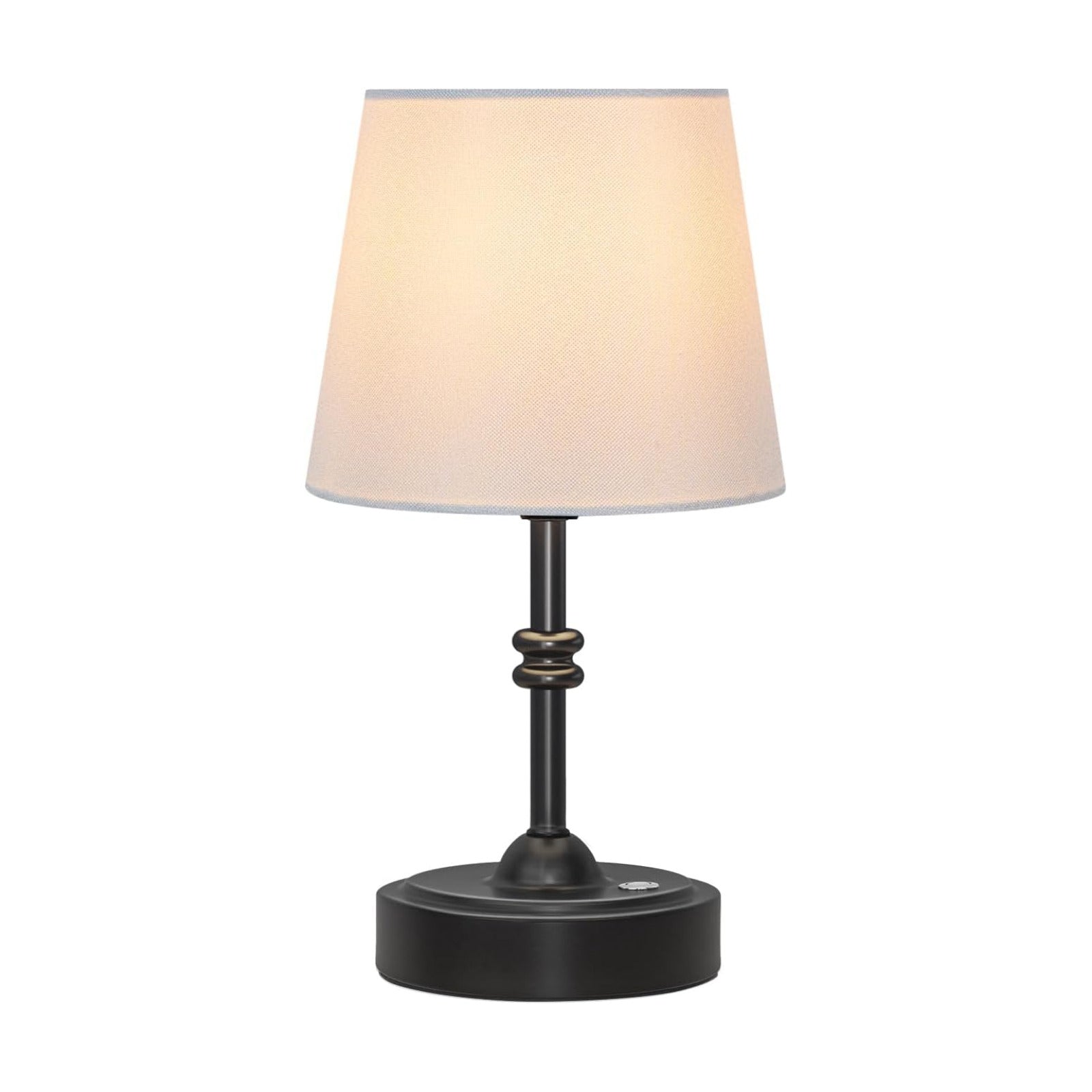 ONEWISH Small Cordless Lamp Dimmable-Battery Operated Table lamp, 4000mAh Rechargeable, Touch Bedside Lamp with White