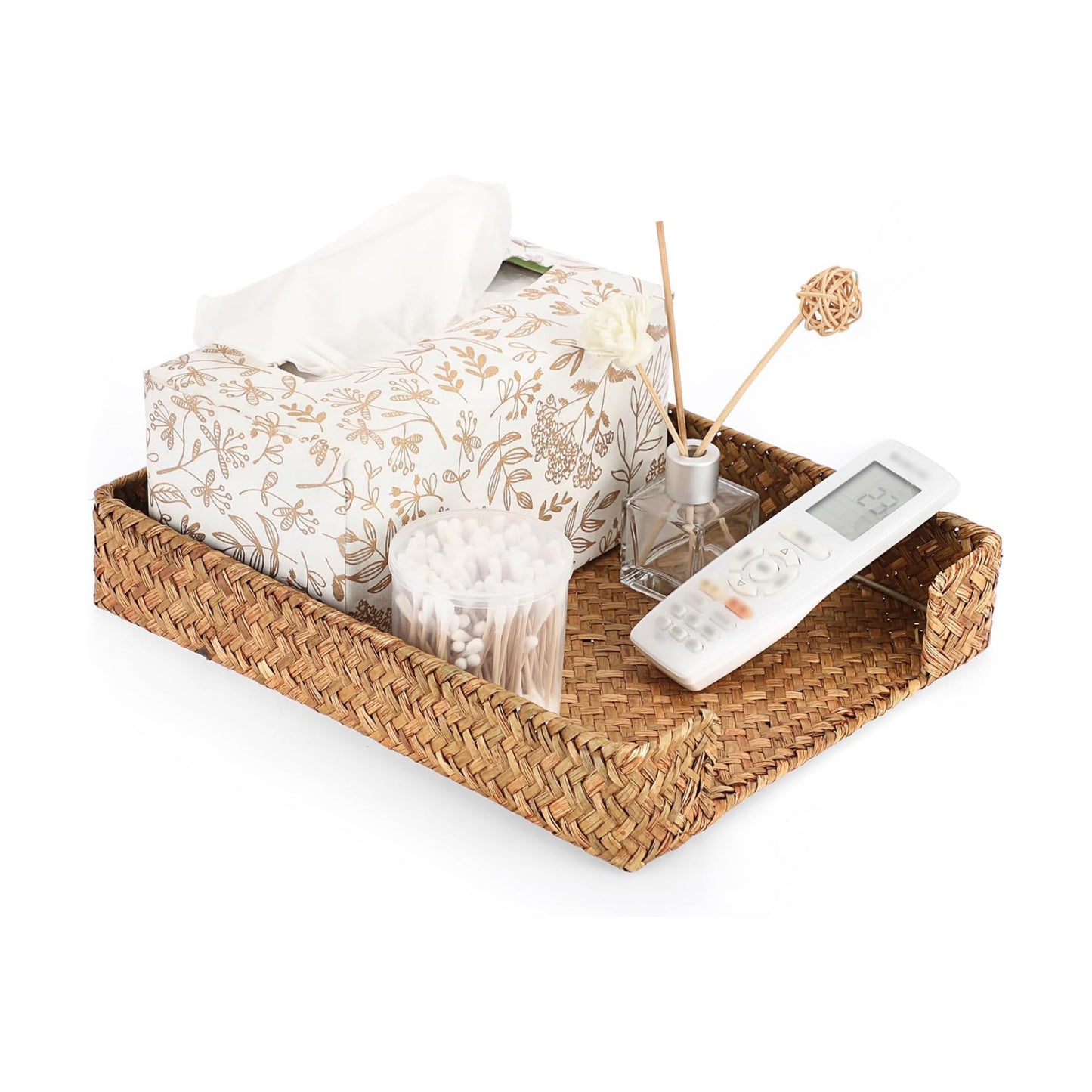Multipurpose A4 File Tray Seagrass Desk Tray Organizer Woven Letter Size Desk Documents / Natural
