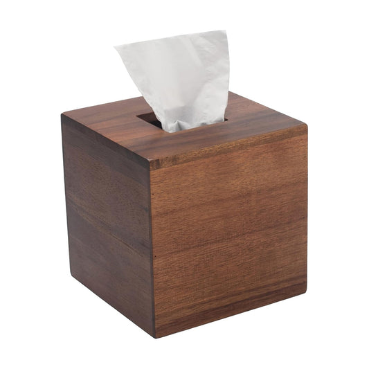 Acacia Wood Facial Paper Holder / Square