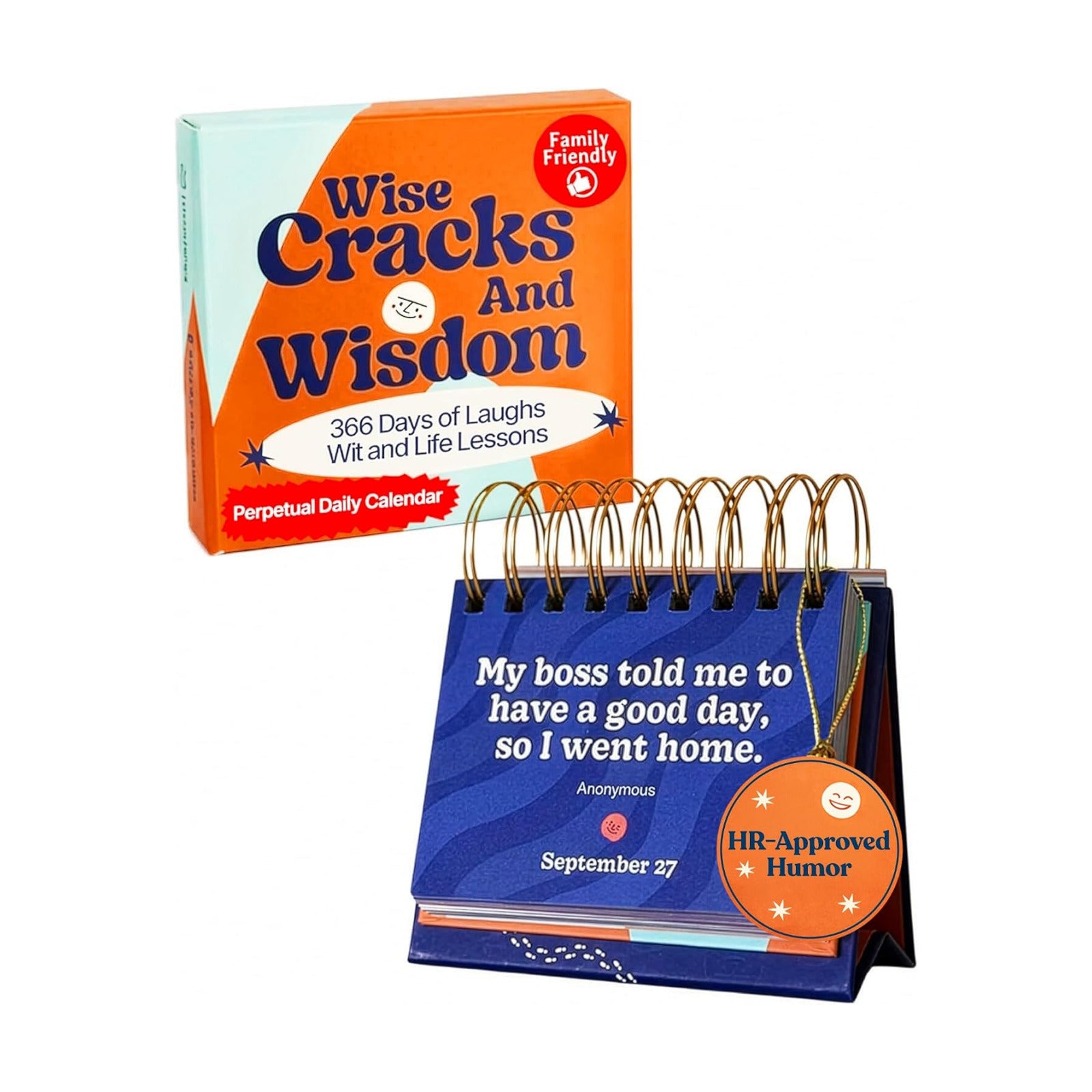 366 Days of Laughs & Life Lessons, Perpetual Desk Calendar 2026, 2027 & Beyond, Funny Gifts & Desk Decor, Office Decor