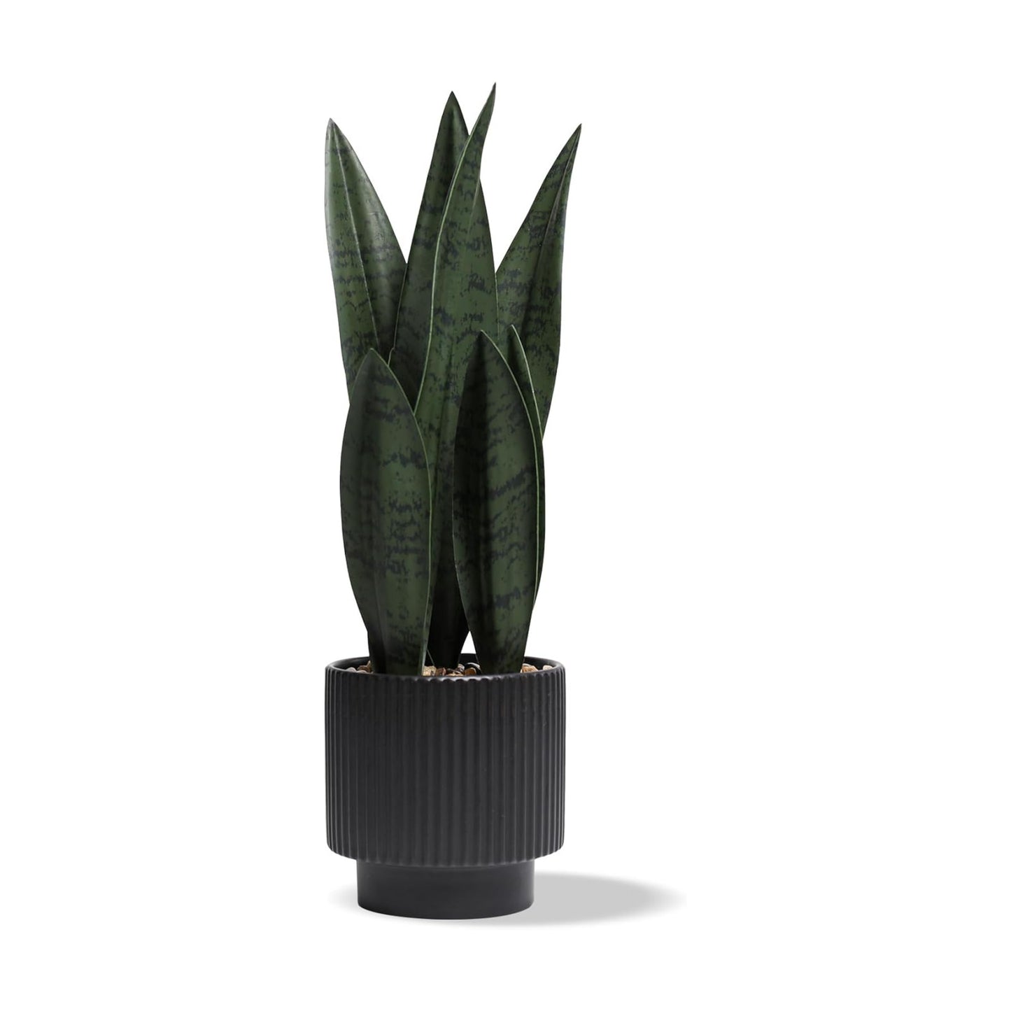 Ceramic Pot Desk Small Fake Plant / Black