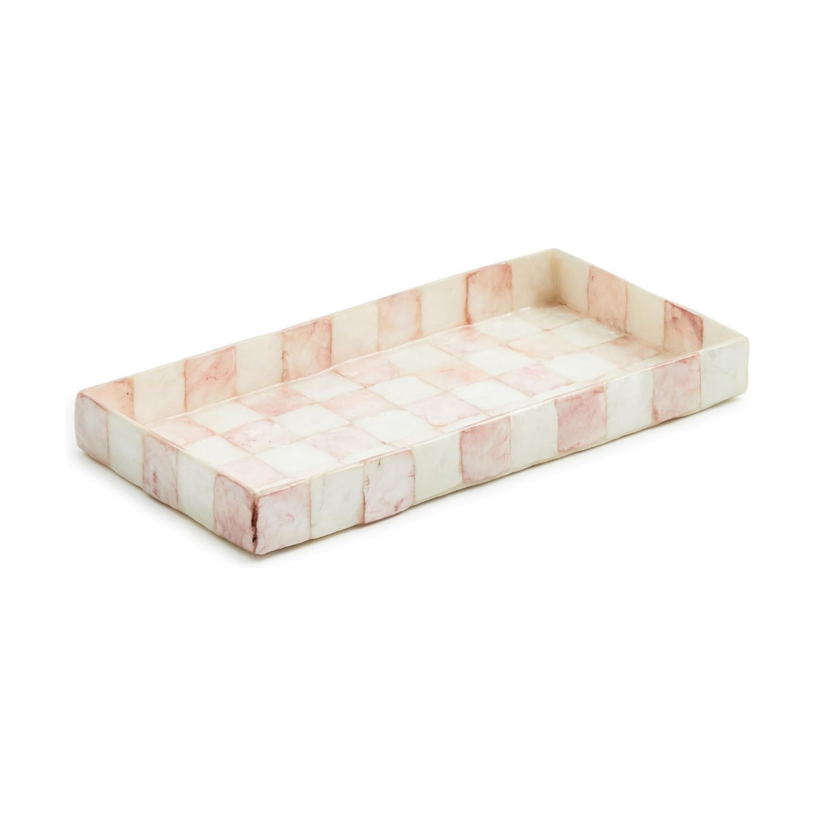 Capiz Vanity Tray / Rosy Check / Pink
