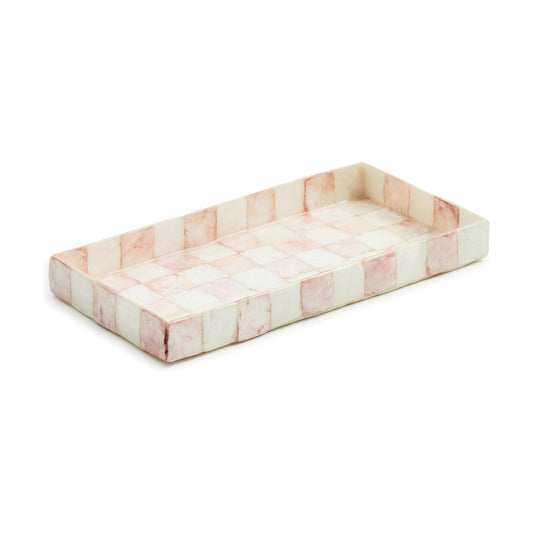 Capiz Vanity Tray / Rosy Check / Pink