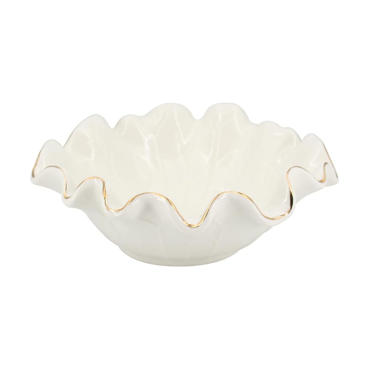 Modern Ruffle Lotus Leaf / Gold / 8 Inch / Set of 8