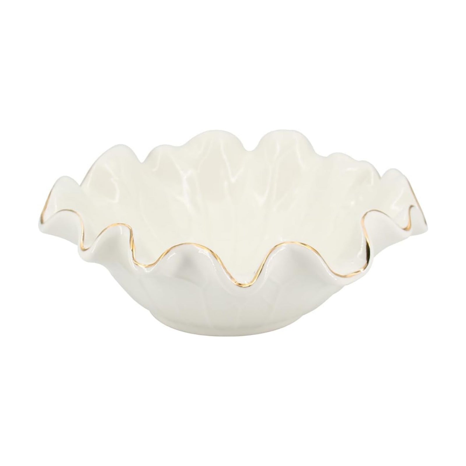 Modern Ruffle Lotus Leaf / Gold / 8 Inch / Set of 8