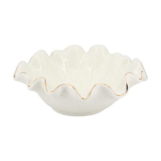 Modern Ruffle Lotus Leaf / Gold / 8 Inch / Set of 8