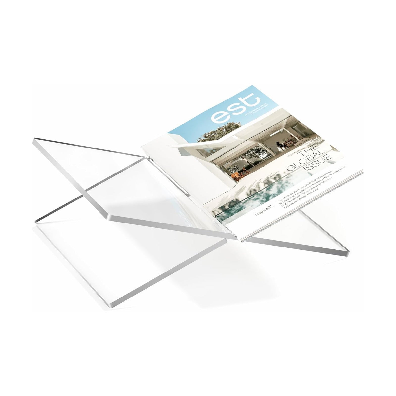 Large Acrylic Book Stand / Clear / 12.5 x 9.5 x 5