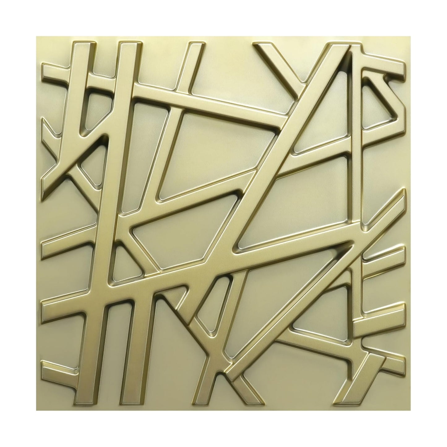 LEVOWAY 33 Pack 3D Wall Panels for Interior Wall Decor, 12''x12'' Champaign Gold Accent Textured Wall Panels, Wall